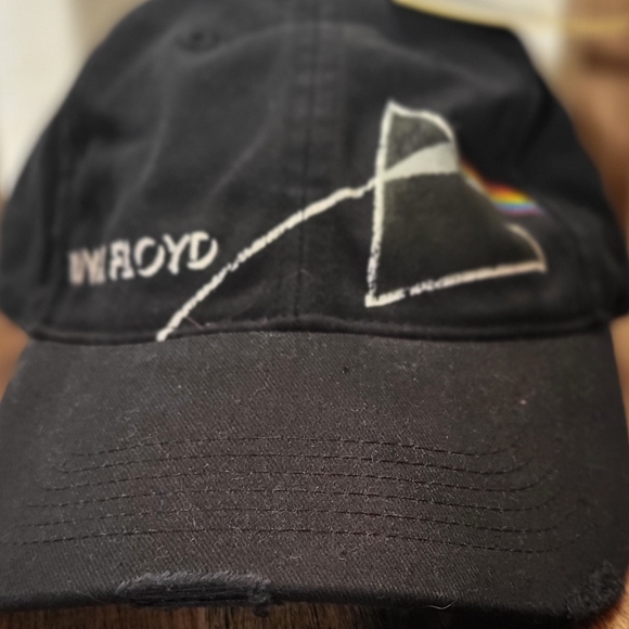 NWT Vintage Pink Floyd Dark Side Of The Moon Adjustable Hat Cap distressed - Picture 3 of 14